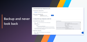 Take a backup of settings and restore them on a new instance