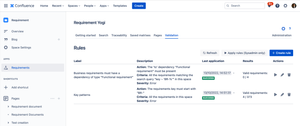 Validation rules help you track the conformity of your requirements across large projects.