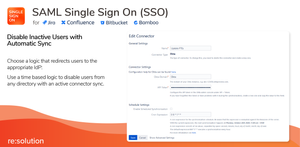 Use a time-based logic to disable users from any directory with an active connector sync.