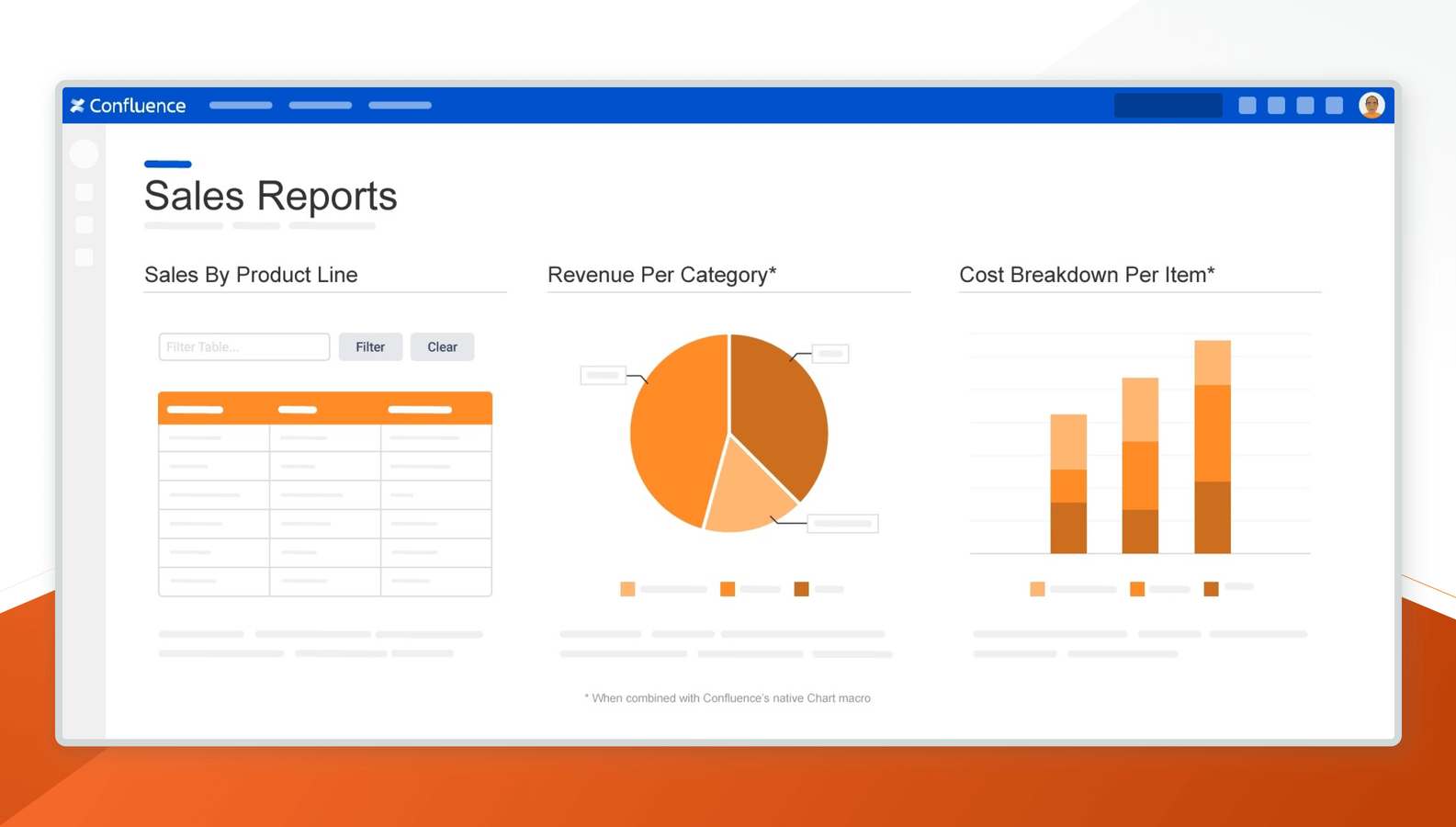 Display SQL data as a table, chart, or graph. Add advanced features to your tables like filtering, sorting, totaling, and more.