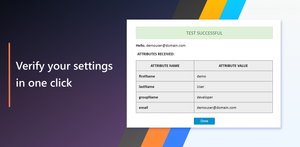 Shows user information received from Identity Provider